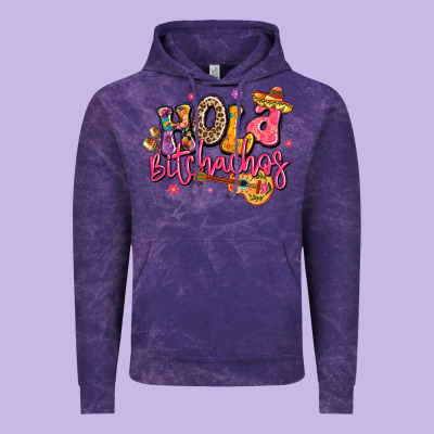 Hola Bitchachos Mexico Cinco De Mayo Vintage Hoodie Designed By Lillyallendesigns