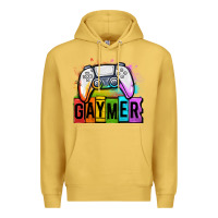 Antique Gold gaymer lgbtq gaming Premium Hoodie - OliviaCreatesArt