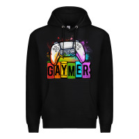 Black gaymer lgbtq gaming Premium Hoodie - OliviaCreatesArt