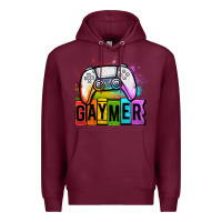 Burgundy gaymer lgbtq gaming Premium Hoodie - OliviaCreatesArt