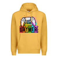 Mustard gaymer lgbtq gaming Premium Hoodie - OliviaCreatesArt
