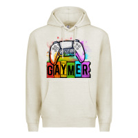 Oatmeal Heather gaymer lgbtq gaming Premium Hoodie - OliviaCreatesArt