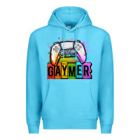 Ocean Blue gaymer lgbtq gaming Premium Hoodie - OliviaCreatesArt