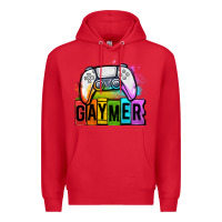 Red gaymer lgbtq gaming Premium Hoodie - OliviaCreatesArt