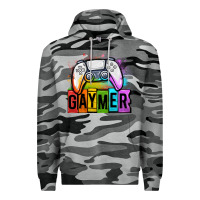 Slate Camo gaymer lgbtq gaming Premium Hoodie - OliviaCreatesArt