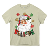 Mossy Believe Christmas Heavy Core Tee - NancyCooperArtShop