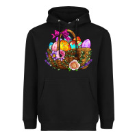 Black Easter Eggs Hamper Heavyweight Hoodie - BundleAndBundleShop