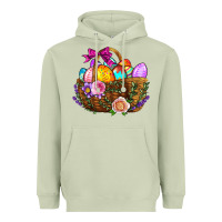 Matcha Easter Eggs Hamper Heavyweight Hoodie - BundleAndBundleShop