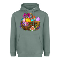Sage Easter Eggs Hamper Heavyweight Hoodie - BundleAndBundleShop