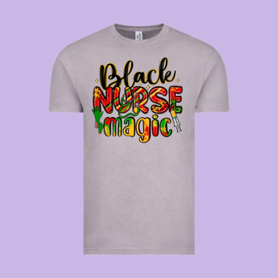 Black Nurse Magic Vintage Tee Designed By Lillyallendesigns
