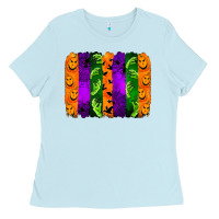 Baby Blue halloween brushstroke Ladies Tee - Jasminsmagicworld