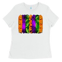 White halloween brushstroke Ladies Tee - Jasminsmagicworld