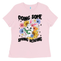 Bubblegum Pink doing some spring reading Ladies Tee - MaliasSmallBusiness