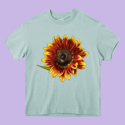 Ring O Fine Sunflower Heavy Core Tee Designed By Lillyallendesigns