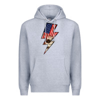 Heather Grey Lightning Bolt Premium Hoodie - JahusDesignShop