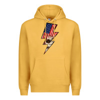 Mustard Lightning Bolt Premium Hoodie - JahusDesignShop