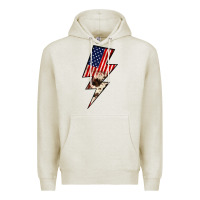 Oatmeal Heather Lightning Bolt Premium Hoodie - JahusDesignShop