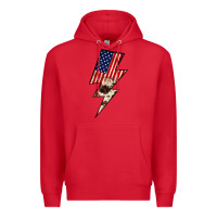 Red Lightning Bolt Premium Hoodie - JahusDesignShop
