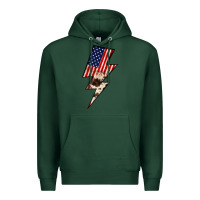 Sports Green Lightning Bolt Premium Hoodie - JahusDesignShop