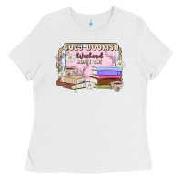 White cozy bookish weekend ticket Ladies Tee - MaliasSmallBusiness