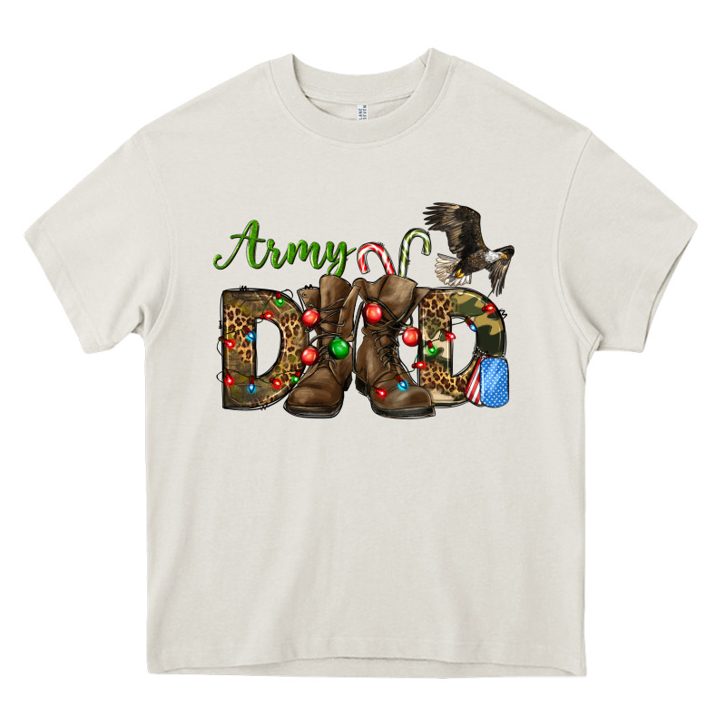 Christmas Army Dad Heavy Core Tee by NancyCooperArtShop | Teevron