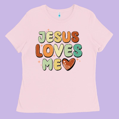 Jesus Loves Me Ladies Tee Designed By Maliassmallbusiness