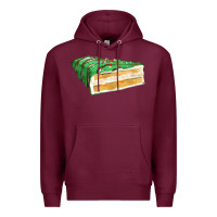 Burgundy green christmas cake fa element 1 Premium Hoodie - FaDigitalArtStudio