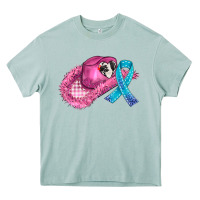Arona cowboy hat and cancer ribbon Heavy Core Tee - AdoDesignShop