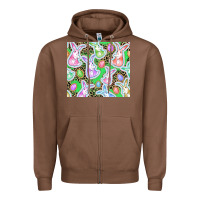 Chestnut Easter bunny and egg Zipper Hoodie - CowGirlArtShop