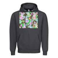 Smoke Easter bunny and egg Zipper Hoodie - CowGirlArtShop