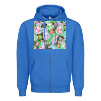 True Royal Easter bunny and egg Zipper Hoodie - CowGirlArtShop