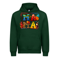 Forest Green leopard frame firefighter mama Mother's Day Urban Hoodie - LillyAllenDesigns