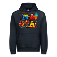 Navy leopard frame firefighter mama Mother's Day Urban Hoodie - LillyAllenDesigns