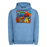 Pigment Pebble Blue leopard frame firefighter mama Mother's Day Urban Hoodie - LillyAllenDesigns