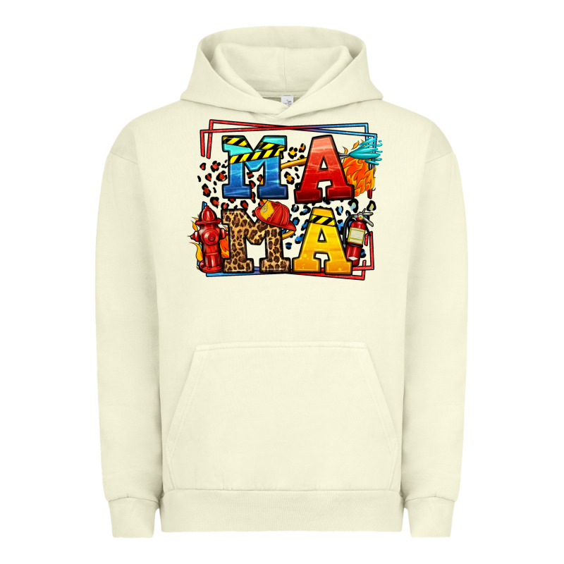 Leopard Frame Firefighter Mama Mother's Day Urban Hoodie by LillyAllenDesigns | Teevron