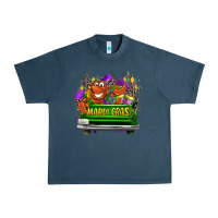 Midnight Navy Mardi Gras truck Urban Heavy Tee - LillyAllenDesigns