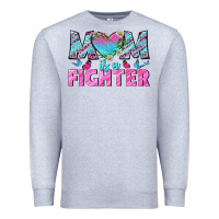 Heather Grey Western Mom Is A Fighter Premium Sweatshirt - BundleAndBundleShop