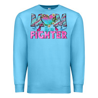 Ocean Blue Western Mom Is A Fighter Premium Sweatshirt - BundleAndBundleShop