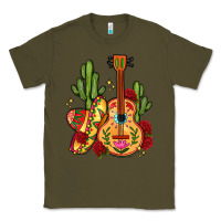 Army Green mexican guitar Classic Tee - LillyAllenDesigns