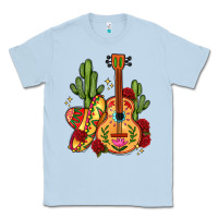 Dusty Blue mexican guitar Classic Tee - LillyAllenDesigns
