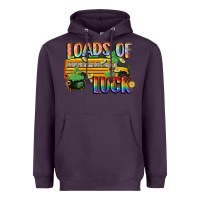Plum Loads of luck with school bus St. Patrick's Day Heavyweight Hoodie - FaDigitalArtStudio