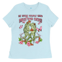 Baby Blue be with people who match your energy Ladies Tee - MaliasSmallBusiness