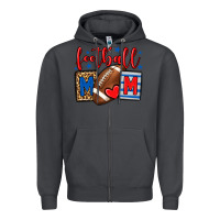 Smoke Football mom red and blue team color mother's day Zipper Hoodie - HowdyJamesFarm