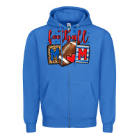 True Royal Football mom red and blue team color mother's day Zipper Hoodie - HowdyJamesFarm