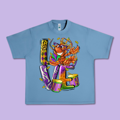 Mardi Gras Love Urban Heavy Tee Designed By Lillyallendesigns