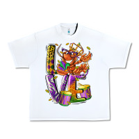White Mardi Gras love Urban Heavy Tee - LillyAllenDesigns