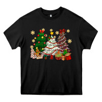 Black Cake Christmas trees Heavy Core Tee - NancyCooperArtShop