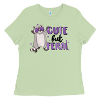 Matcha cute but feral Ladies Tee - MaliasSmallBusiness