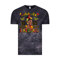 Cloud Black celebrate 1865 juneteenth with black woman Vintage Tee - LillyAllenDesigns