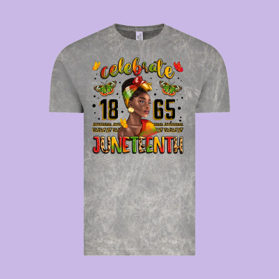 Celebrate 1865 Juneteenth With Black Woman Vintage Tee Designed By Lillyallendesigns